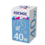 Лампа накаливания 40W, E27 шар прозрачная Космос
