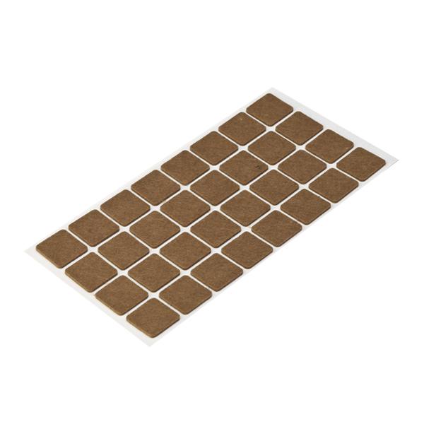 Подпятник войлочный 2х2 cм (40шт) самоклеящийся, цвет коричневый, Турция 93702